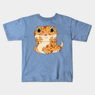 Adorable Kawaii Gecko Cutie! Cookie Bubbly Delight Kids T-Shirt